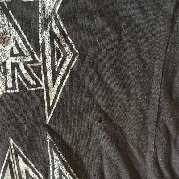 Black Crop Top with Bold Graphic Design - Picture 3 of 5